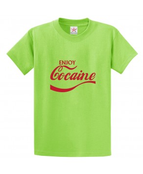 Enjoy Cocaine Classic Unisex Kids and Adults T-Shirt For Cold-Drink Fans